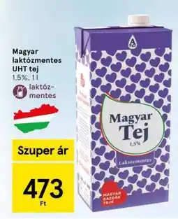 Tesco Magyar laktózmentes UHT tej ajánlat