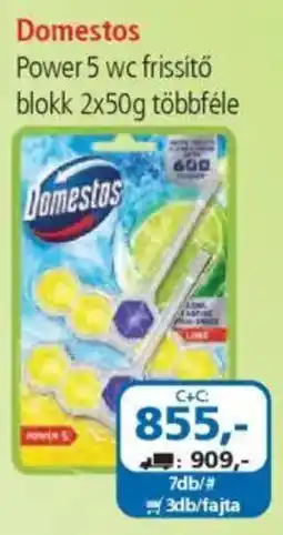 ÁRKLUB Domestos Power 5 wc frissítő blokk ajánlat