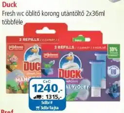 ÁRKLUB Duck Fresh wc öblítő korong utántöltő ajánlat