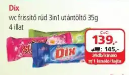 ÁRKLUB Dix wc frissítő rúd 3in1 utántöltő ajánlat