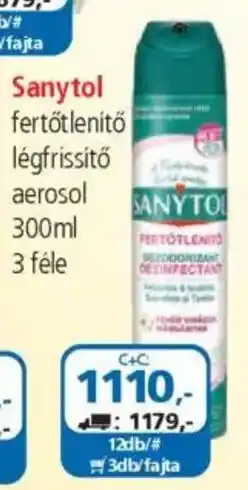 ÁRKLUB Sanytol fertőtlenítő légfrissítő aerosol ajánlat