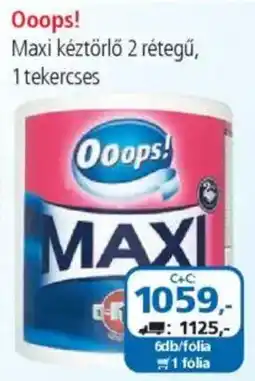 ÁRKLUB Ooops! Maxi kéztörlő ajánlat