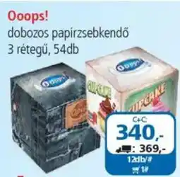 ÁRKLUB Ooops! dobozos papírzsebkendő ajánlat