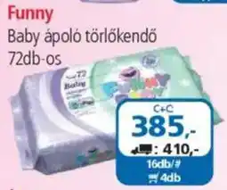 ÁRKLUB Funny Baby ápoló törlőkendő ajánlat