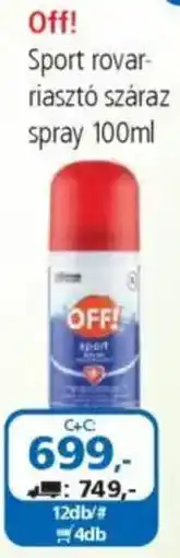 ÁRKLUB Off! Sport rovar- riasztó száraz spray ajánlat