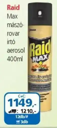 ÁRKLUB Raid Max mászó- rovar irtó aerosol ajánlat
