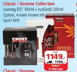 ÁRKLUB Classic / Homme Collection csomag EDT + tusfürdő ajánlat