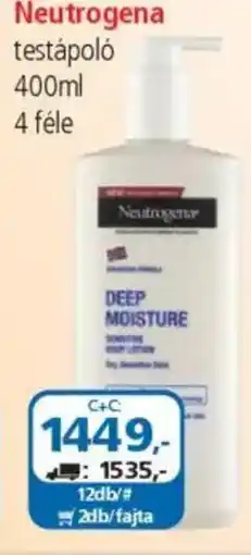 ÁRKLUB Neutrogena testápoló ajánlat