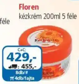 ÁRKLUB Floren kézkrém ajánlat