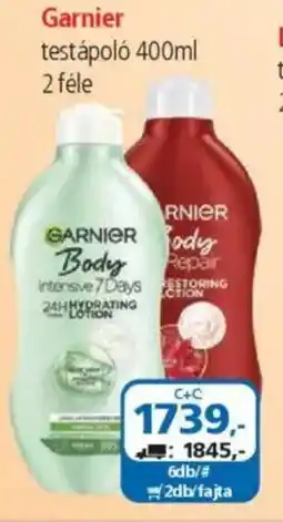 ÁRKLUB Garnier testápoló ajánlat
