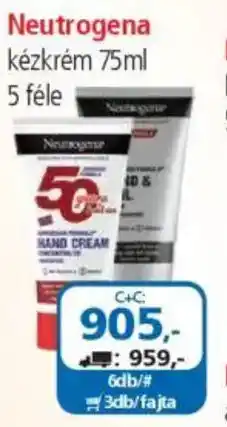 ÁRKLUB Neutrogena kézkrém ajánlat