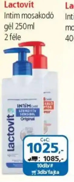 ÁRKLUB Lactovit Intim mosakodó gél ajánlat