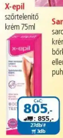 ÁRKLUB X-epil szőrtelenítő krém ajánlat