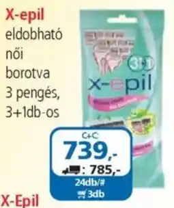 ÁRKLUB X-epil eldobható női borotva ajánlat