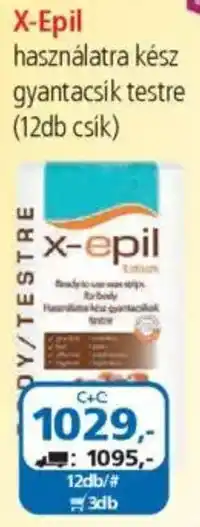 ÁRKLUB X-Epil használatra kész gyantacsik testre ajánlat