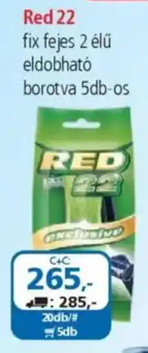 ÁRKLUB Red 22 fix fejes 2 élű eldobható borotva ajánlat