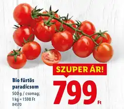 Lidl Bio fürtös paradicsom ajánlat