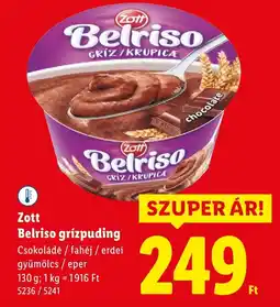 Lidl Zott Belriso grízpuding ajánlat