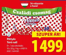 Lidl Pöttyös Túró rudi ajánlat