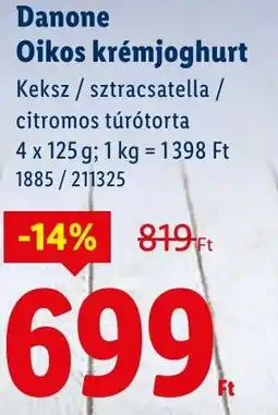 Lidl Danone Oikos krémjoghurt ajánlat