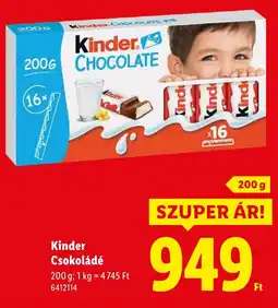 Lidl Kinder Csokoládé ajánlat