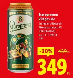 Lidl Staropramen Világos sör ajánlat