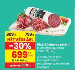 Spar Pick Báthory szalámi ajánlat
