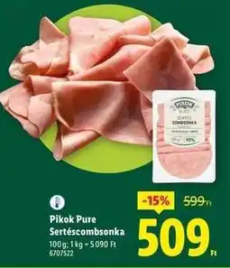Lidl PIKOK PURE Sertéscombonka ajánlat