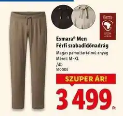 Lidl Esmara Men Férfi szabadidőnadrág ajánlat