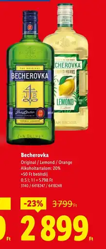 Lidl Becherovka ajánlat