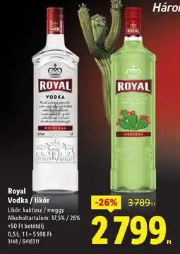 Lidl Royal Vodka / likőr ajánlat