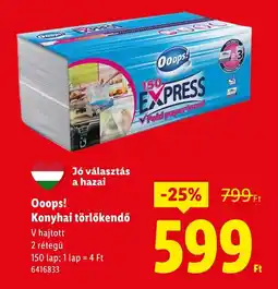 Lidl Ooops! Konyhai törlőkendő ajánlat