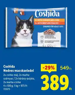 Lidl Coshida Nedves macskaeledel ajánlat