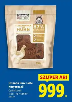 Lidl Orlando Pure Taste Kutyasnack ajánlat