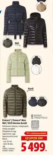 Lidl Esmara / Esmara Men Női / férfi thermo dzseki ajánlat