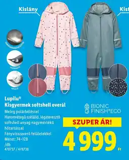 Lidl Lupilu Kisgyermek softshell overál ajánlat