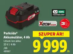 Lidl Parkside Akkumulátor, 4 Ah ajánlat