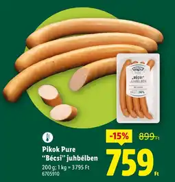 Lidl Pikok Pure "Bécsi" juhbélben ajánlat