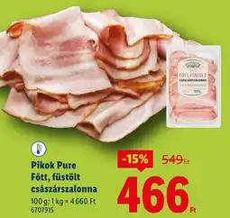 Lidl Pikok Pure Főtt, füstölt császárszalonna ajánlat