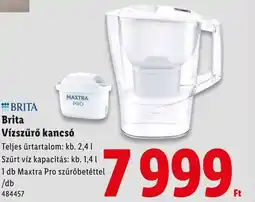 Lidl Brita Vízszűrő kancsó ajánlat