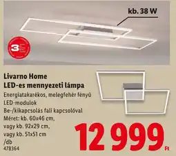 Lidl Livarno Home LED-es mennyezeti lámpa ajánlat