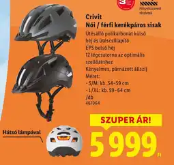 Lidl Crivit Női / férfi kerékpáros sisak ajánlat