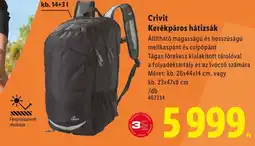 Lidl Crivit Kerékpáros hátizsák ajánlat