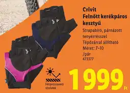 Lidl Crivit Felnőtt kerékpáros kesztyű ajánlat