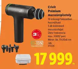 Lidl Crivit Prémium masszázspisztoly ajánlat