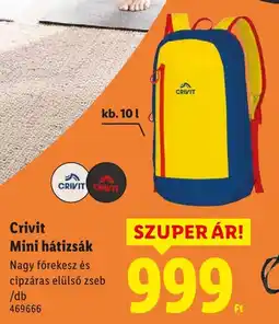 Lidl Crivit Mini hátizsák ajánlat