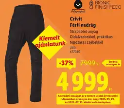 Lidl Crivit Férfi nadrág ajánlat