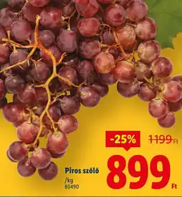 Lidl Piros szőlő ajánlat