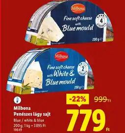 Lidl Milbona Penészes lágy sajt ajánlat