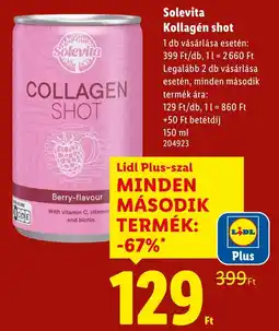 Lidl Solevita Kollagén shot ajánlat